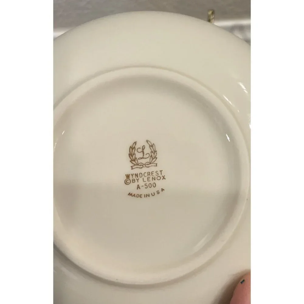 Lenox Wyndcrest Porcelain Berry Dessert Bowls Set Of 2 USA Vintage Floral MCM‎